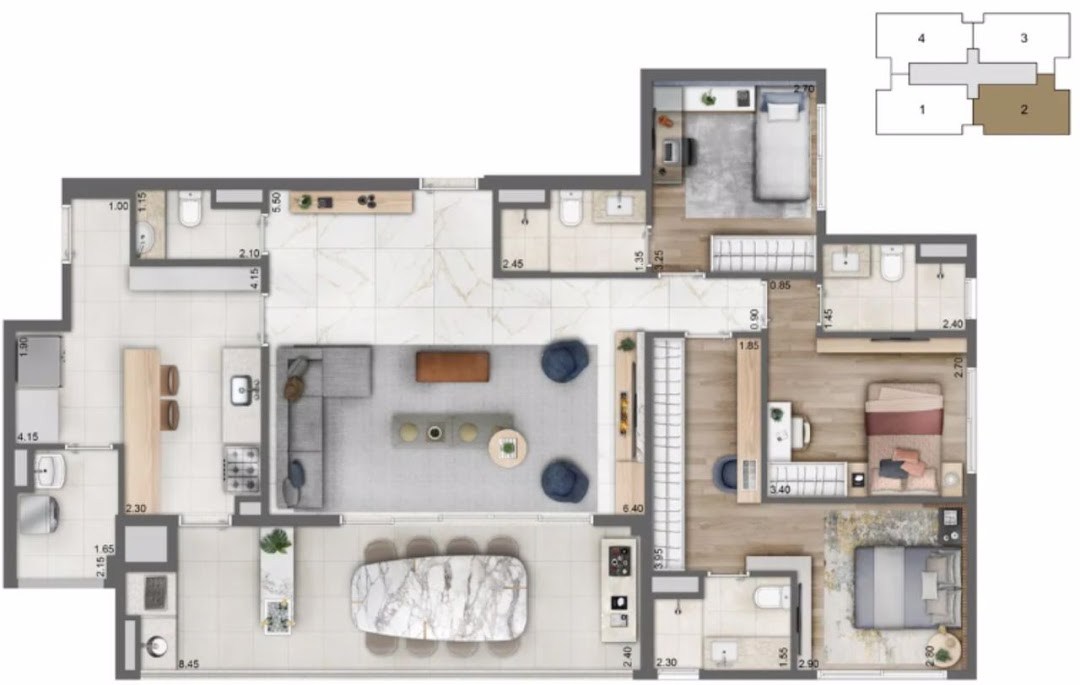 Apartamento, 4 quartos, 136 m² - Foto 6