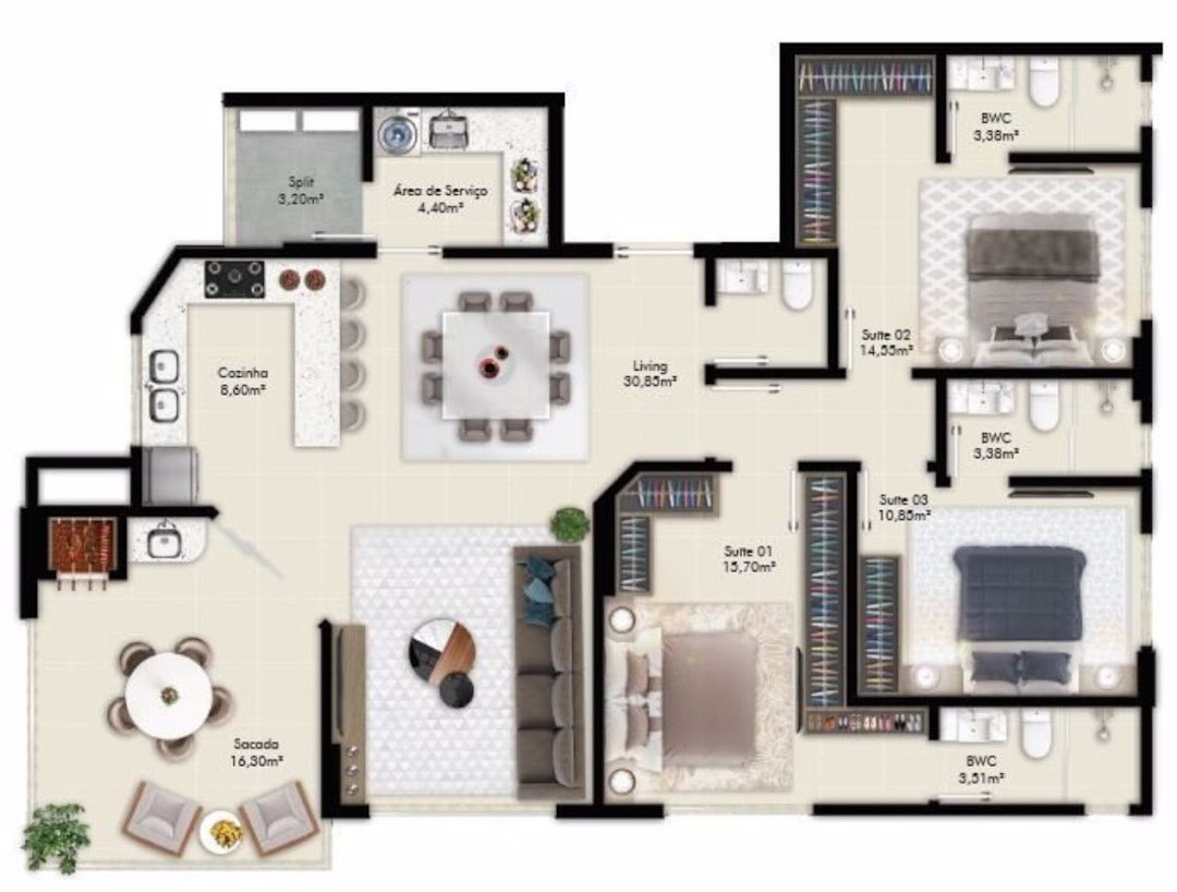 Apartamento, 4 quartos, 167 m² - Foto 5