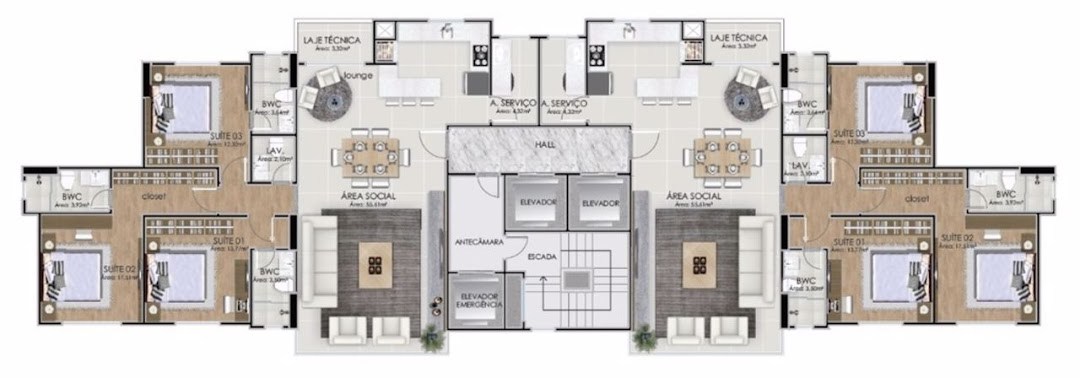 Apartamento, 3 quartos, 135 m² - Foto 1