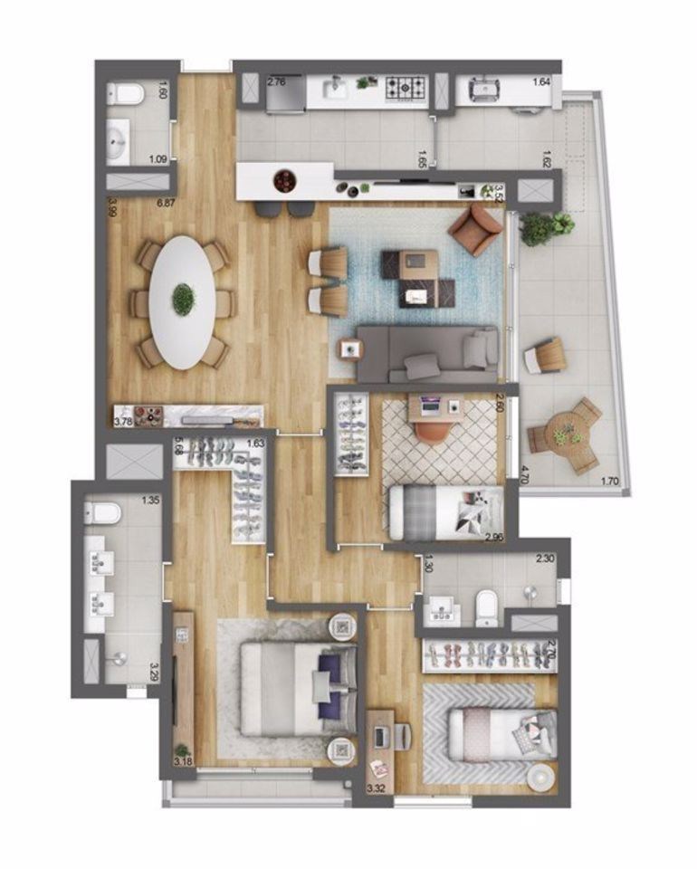 Apartamento, 2 quartos, 81 m² - Foto 3
