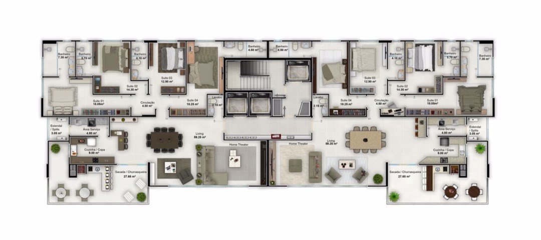 Apartamento, 4 quartos, 207 m² - Foto 12