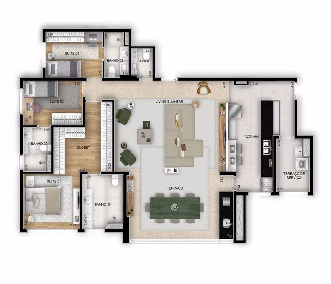 Apartamento, 4 quartos, 153 m² - Foto 3