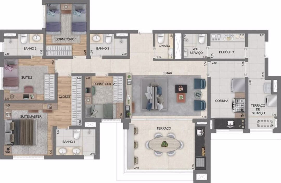 Apartamento, 3 quartos, 92 m² - Foto 3