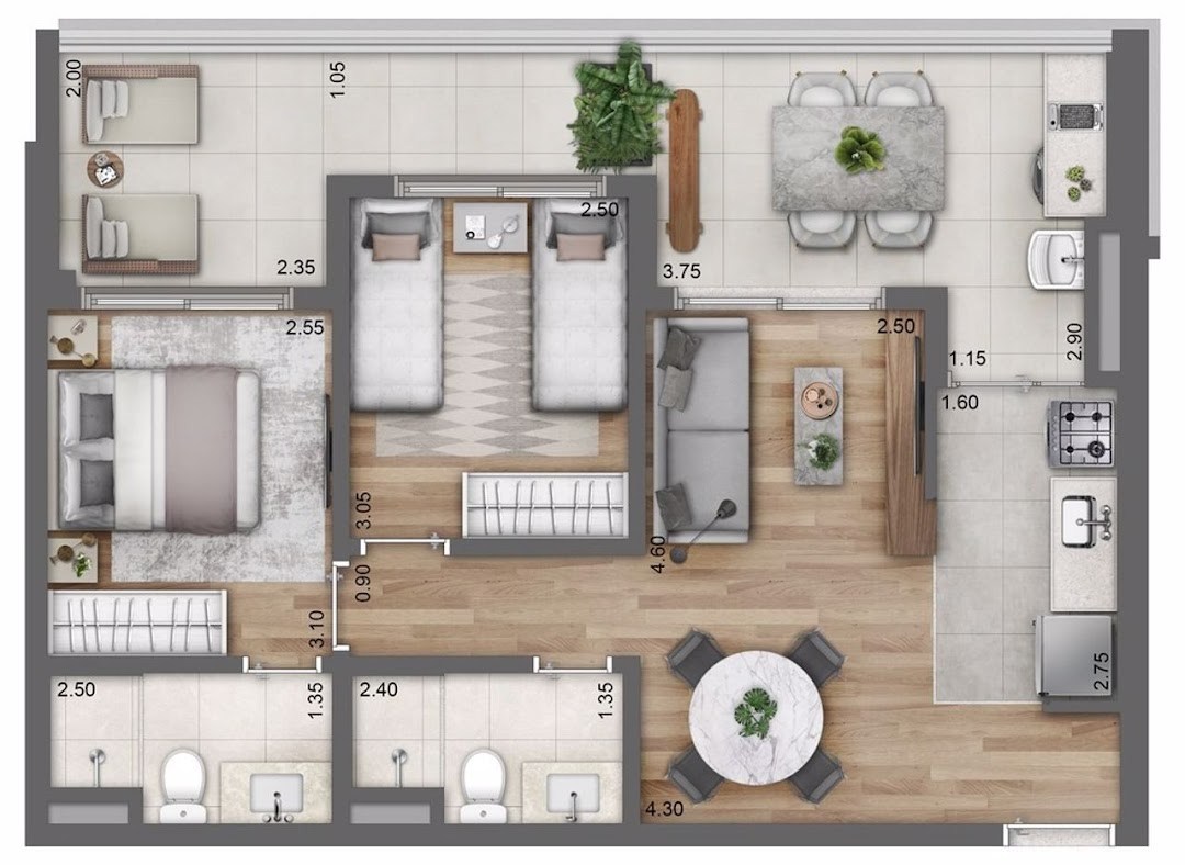 Apartamento, 2 quartos, 70 m² - Foto 18