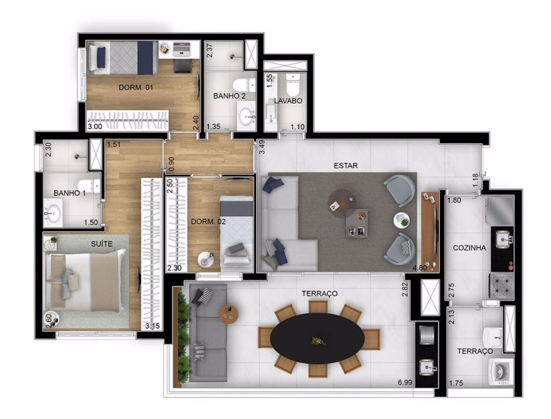 Apartamento, 2 quartos, 96 m² - Foto 13