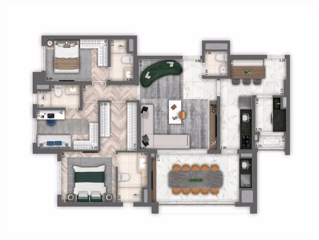Apartamento, 3 quartos, 145 m² - Foto 6