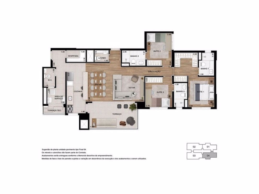 Apartamento, 4 quartos, 155 m² - Foto 9