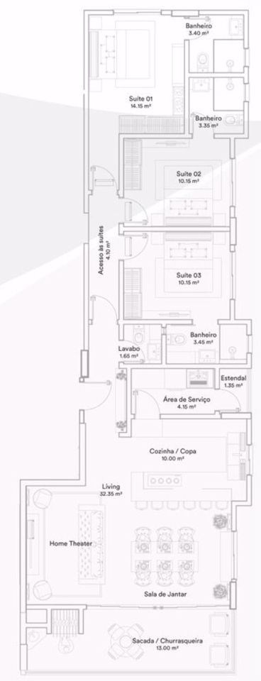 Apartamento, 3 quartos, 125 m² - Foto 13