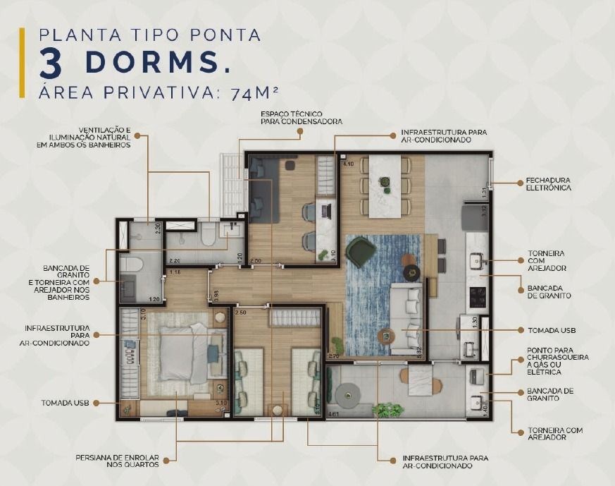 Apartamento, 2 quartos, 60 m² - Foto 7