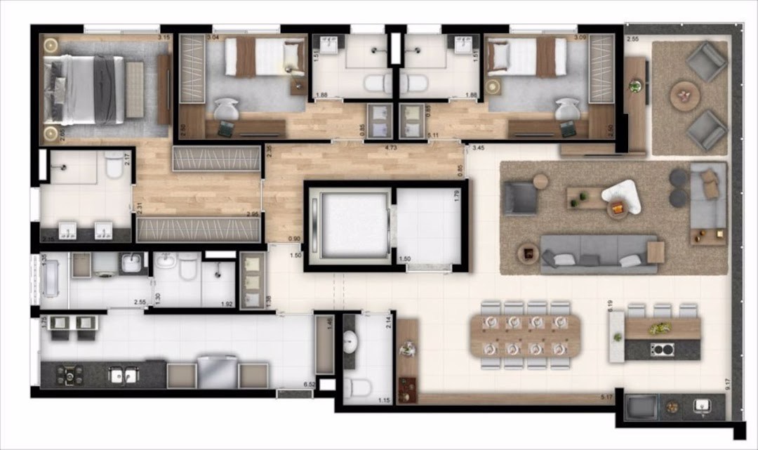Apartamento, 3 quartos, 151 m² - Foto 7