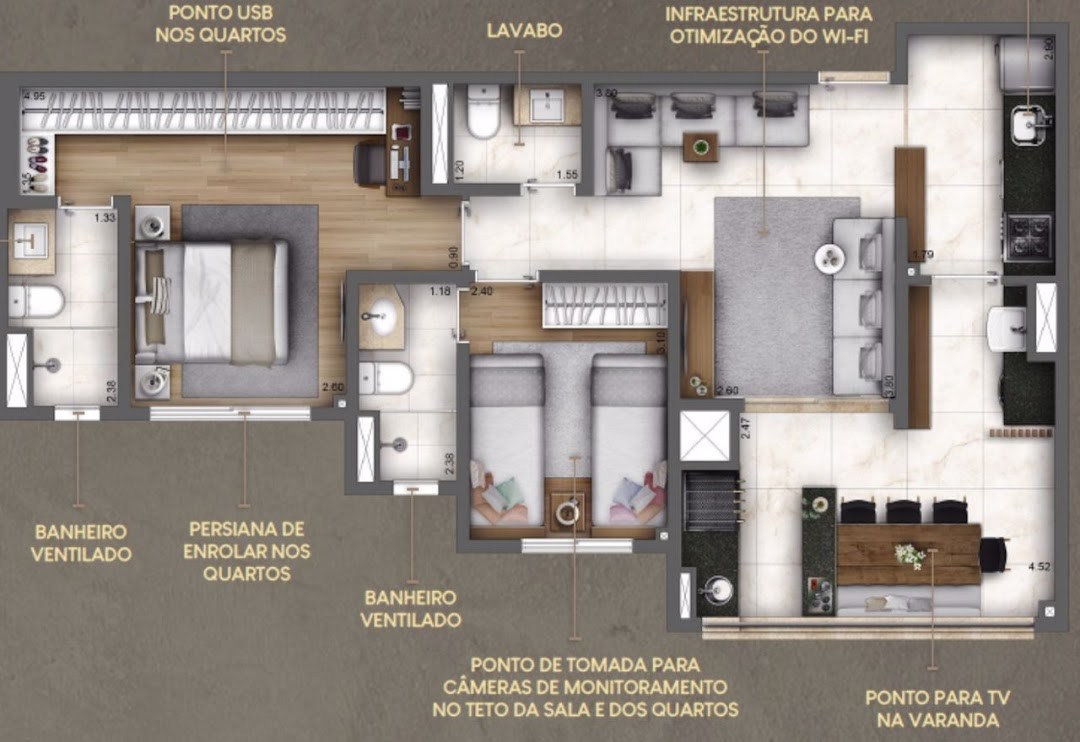 Apartamento, 3 quartos, 100 m² - Foto 10