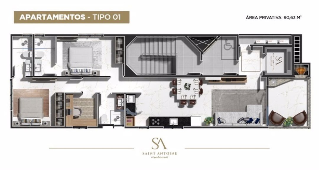 Apartamento, 2 quartos, 134 m² - Foto 9