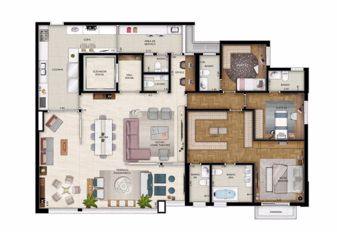 Apartamento, 4 quartos, 252 m² - Foto 9