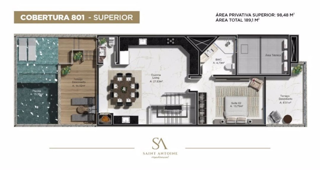 Apartamento, 2 quartos, 134 m² - Foto 3