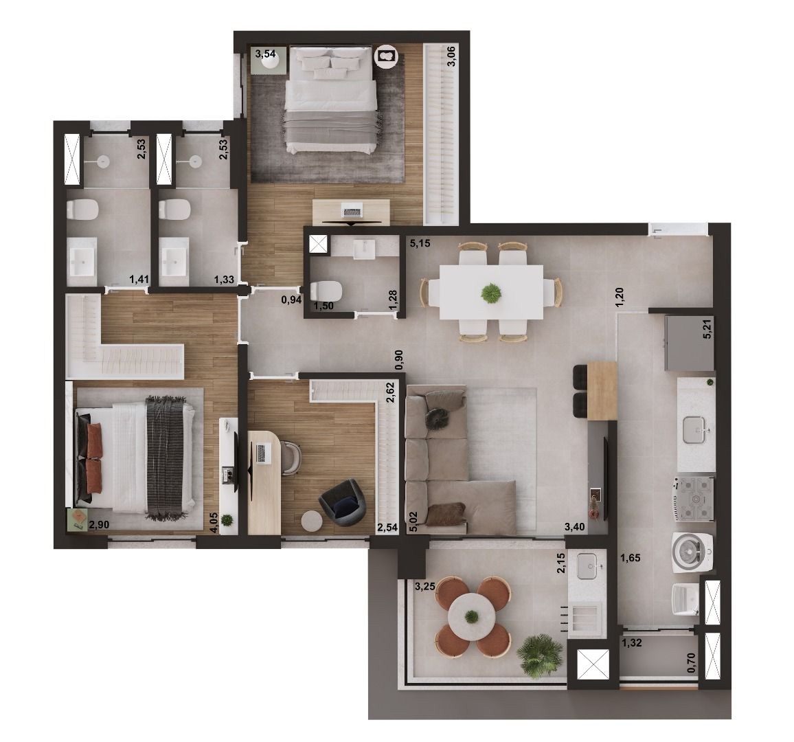 Apartamento, 3 quartos, 90 m² - Foto 28