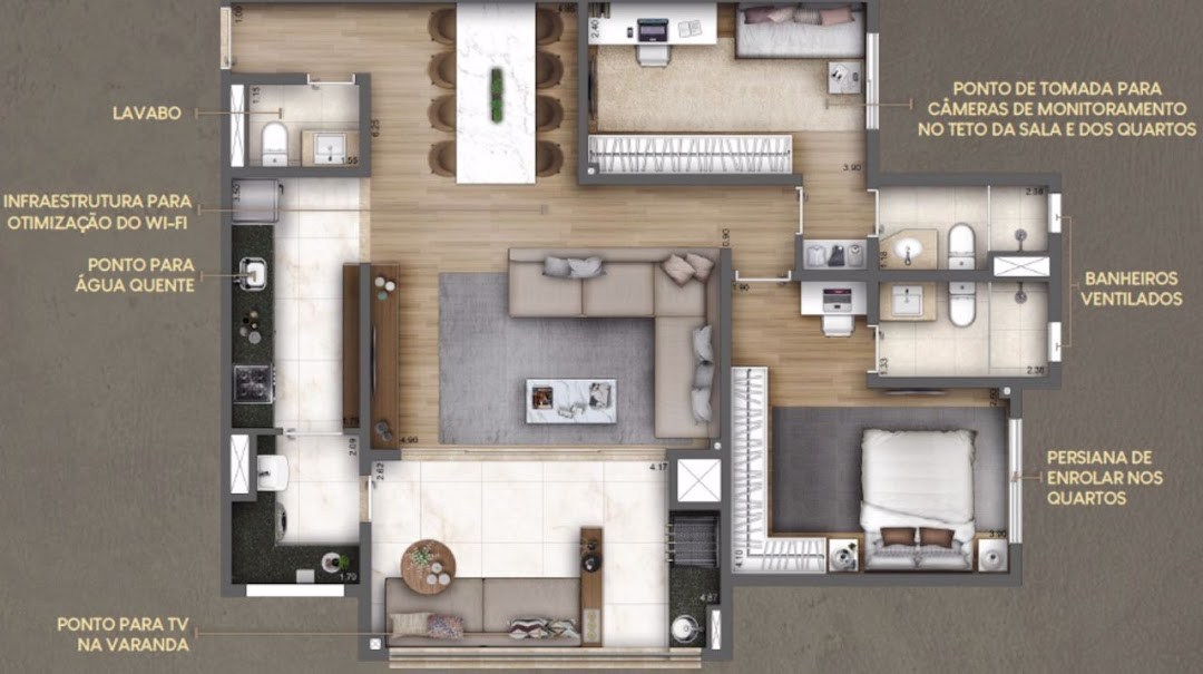 Apartamento, 3 quartos, 100 m² - Foto 7