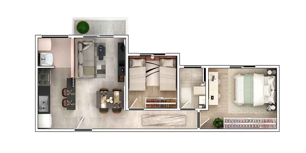 Apartamento, 2 quartos, 50 m² - Foto 13