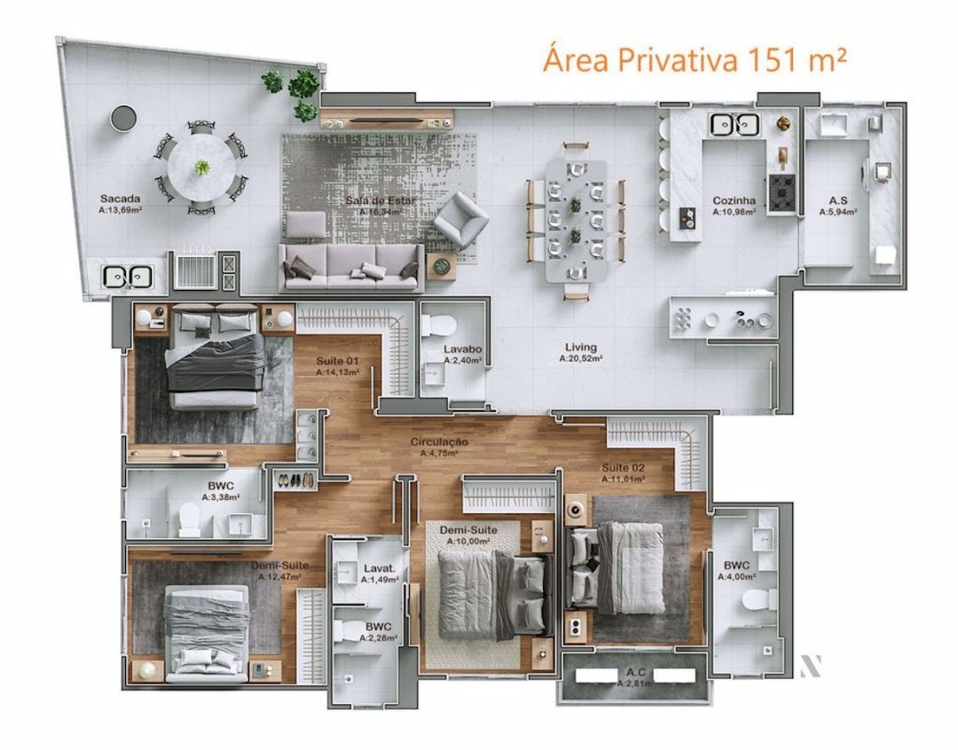 Apartamento, 3 quartos, 122 m² - Foto 15