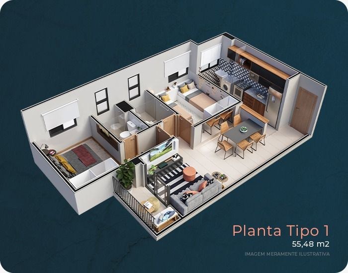 Apartamento, 2 quartos, 55 m² - Foto 8