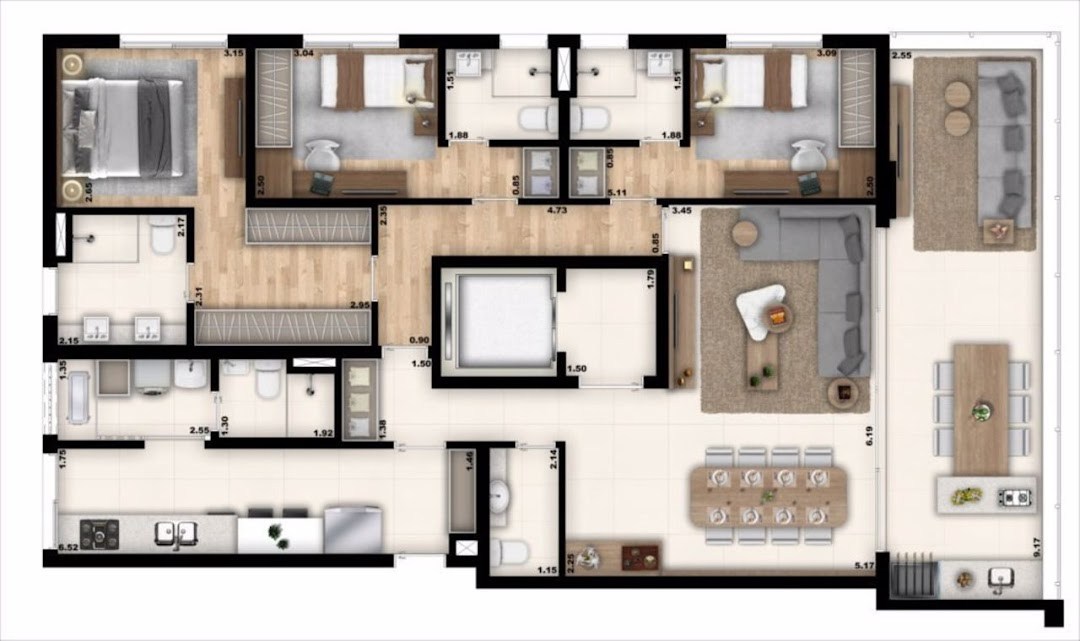 Apartamento, 3 quartos, 151 m² - Foto 15