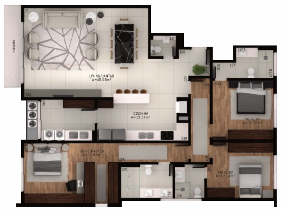 Apartamento, 3 quartos, 152 m² - Foto 19