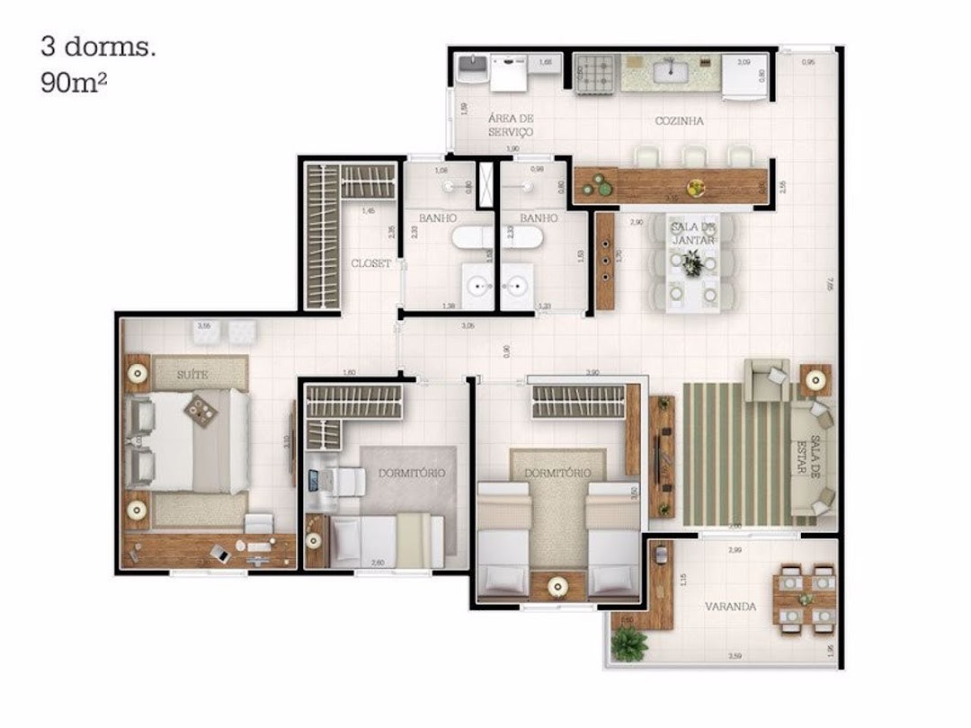 Apartamento, 2 quartos, 77 m² - Foto 5