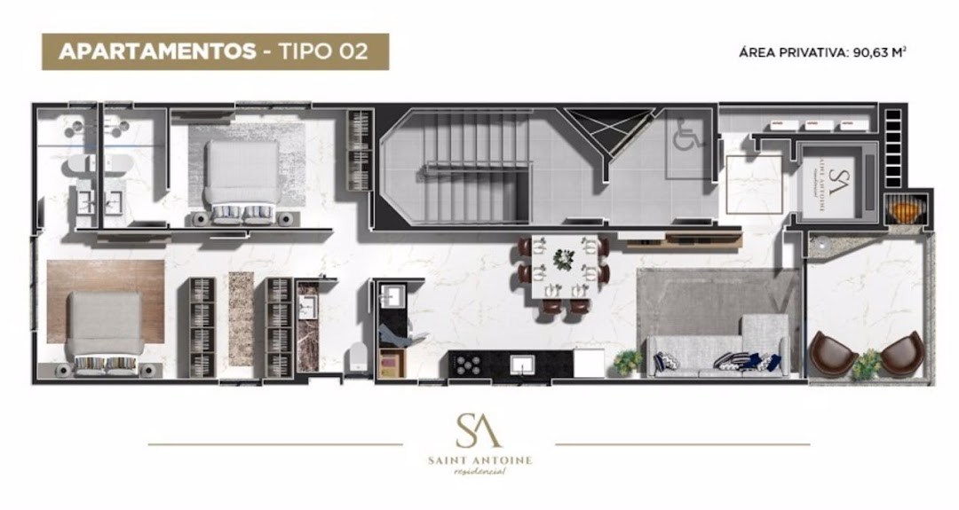 Apartamento, 2 quartos, 134 m² - Foto 8