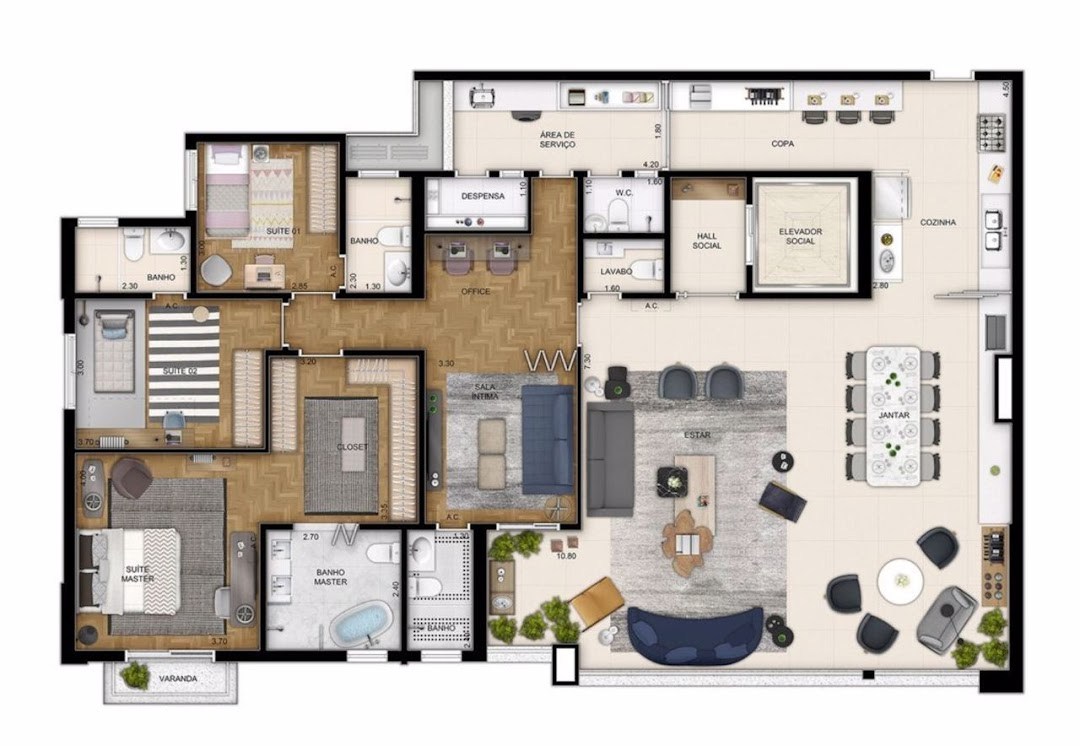 Apartamento, 4 quartos, 252 m² - Foto 18