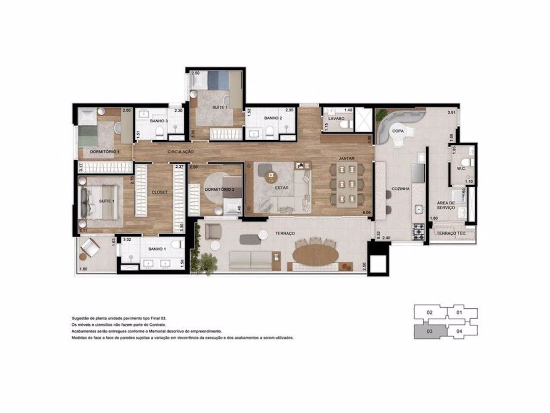 Apartamento, 4 quartos, 155 m² - Foto 5
