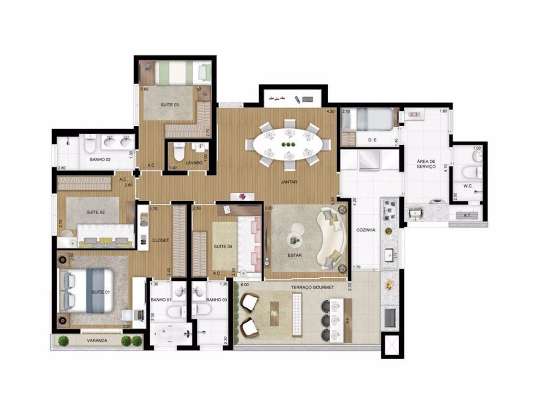 Apartamento, 4 quartos, 145 m² - Foto 10
