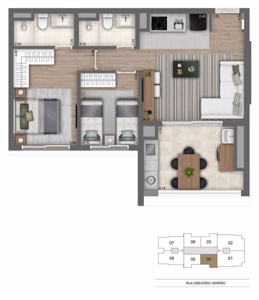 Apartamento, 3 quartos, 131 m² - Foto 3