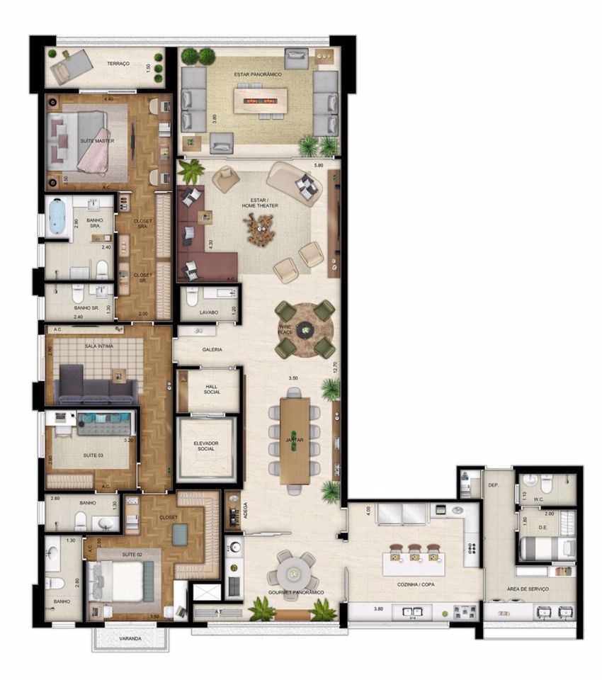 Apartamento, 4 quartos, 252 m² - Foto 14