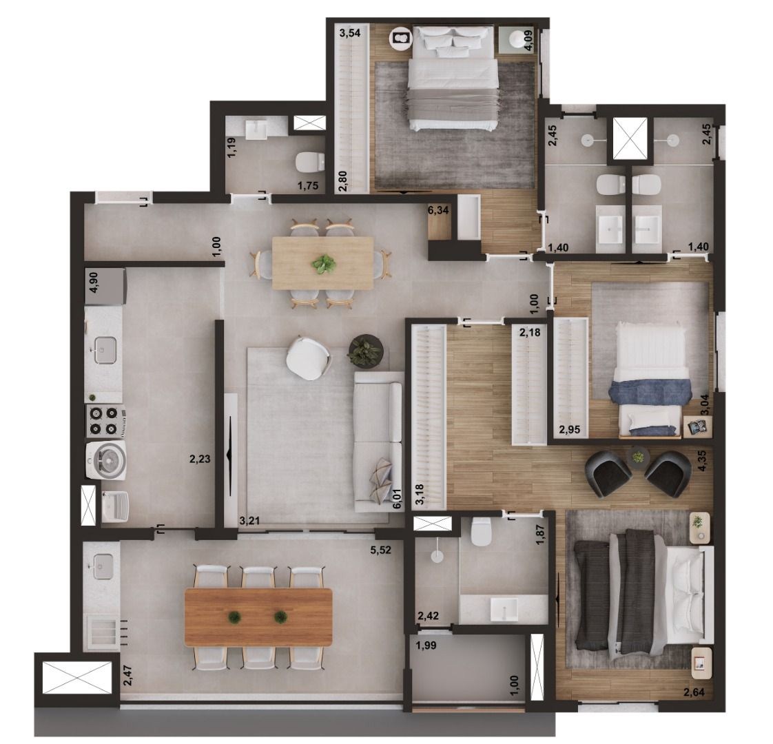Apartamento, 3 quartos, 90 m² - Foto 27
