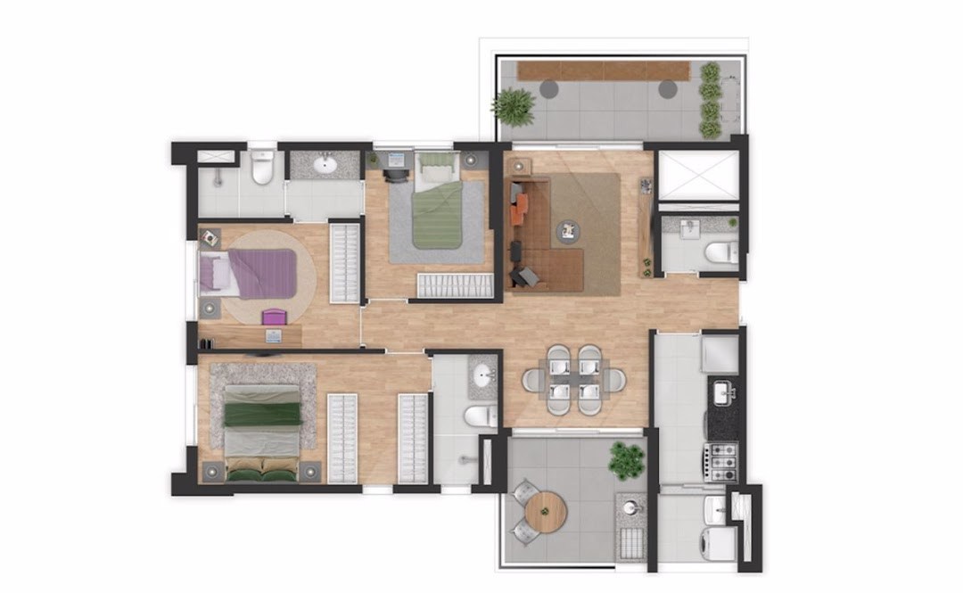 Apartamento, 3 quartos, 91 m² - Foto 7