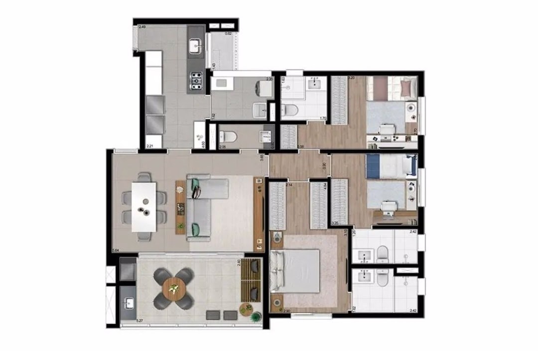 Apartamento, 2 quartos, 173 m² - Foto 10