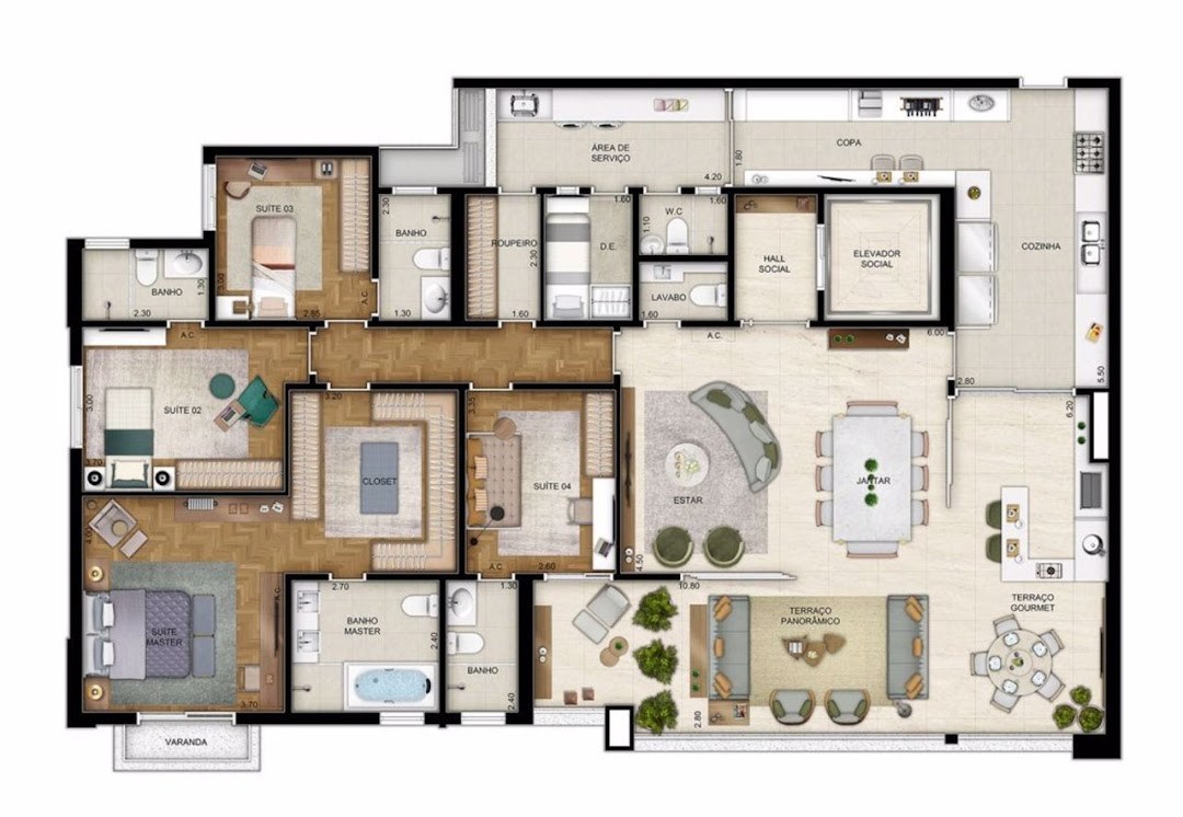 Apartamento, 4 quartos, 252 m² - Foto 13