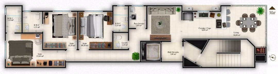 Apartamento, 3 quartos, 99 m² - Foto 5