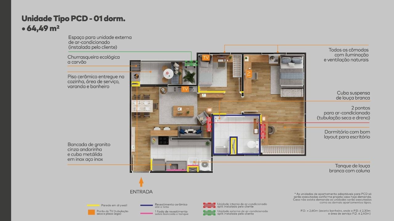 Apartamento, 3 quartos, 69 m² - Foto 12
