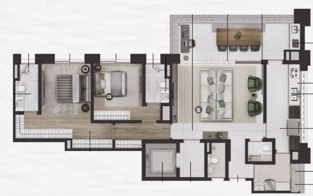 Apartamento, 2 quartos, 135 m² - Foto 14