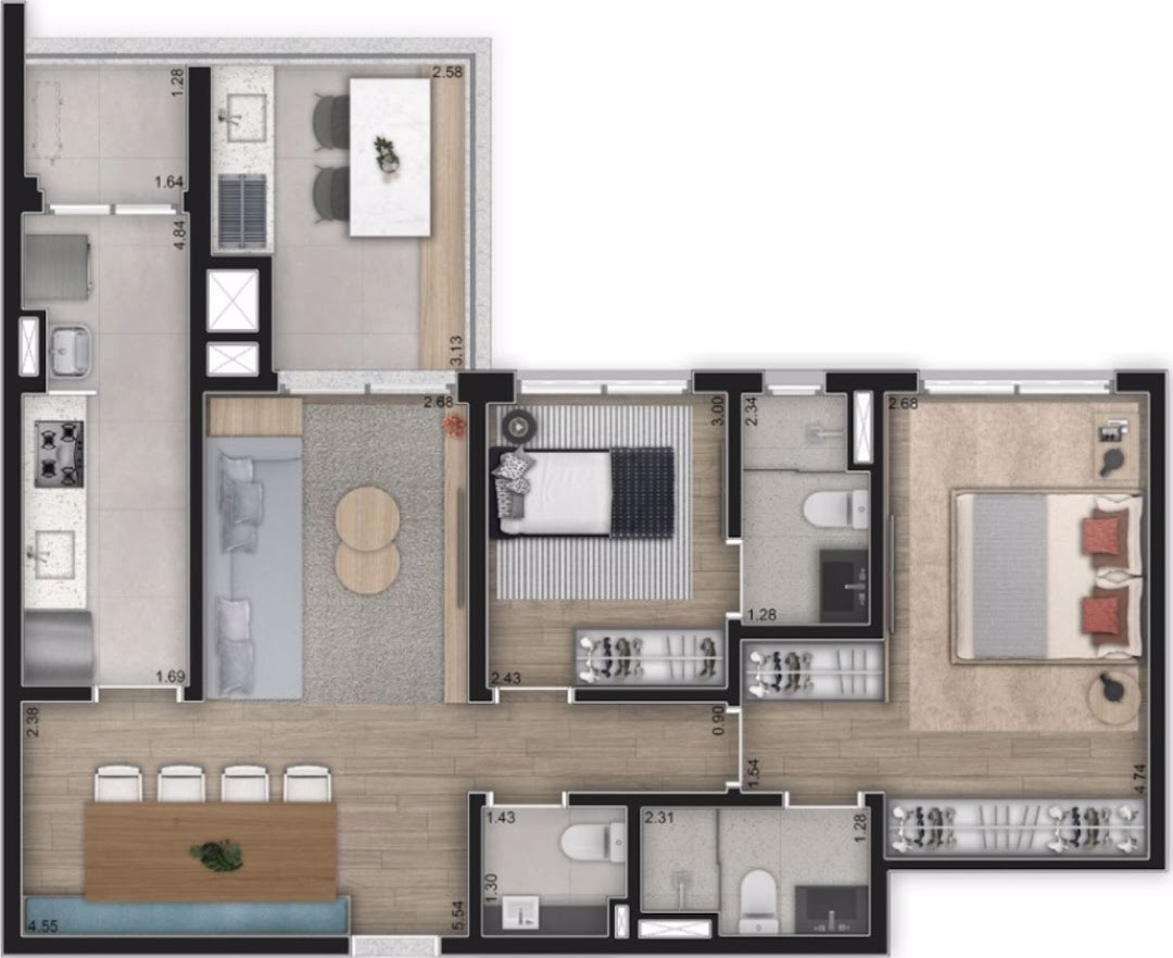 Apartamento, 3 quartos, 128 m² - Foto 22