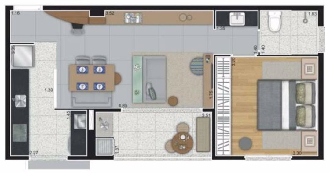 Apartamento, 1 quarto, 48 m² - Foto 10