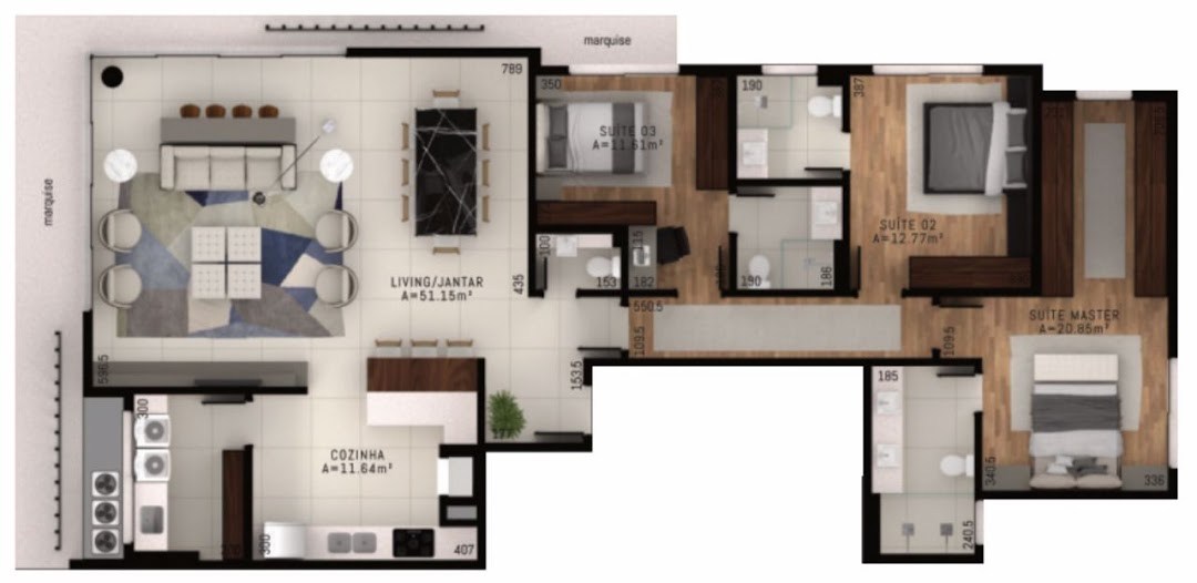 Apartamento, 3 quartos, 152 m² - Foto 5