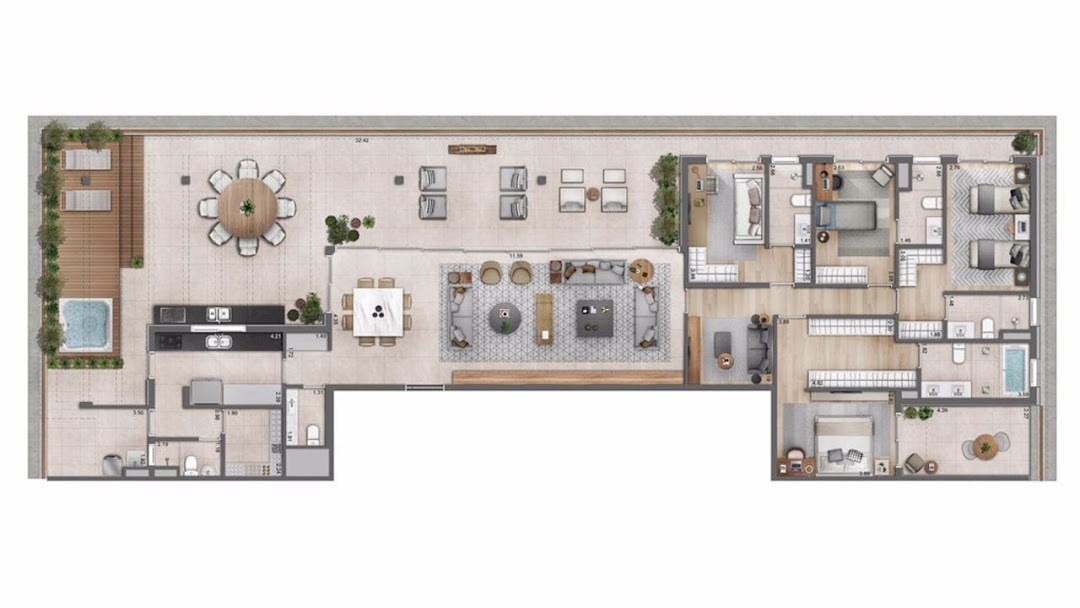 Apartamento, 3 quartos, 175 m² - Foto 1