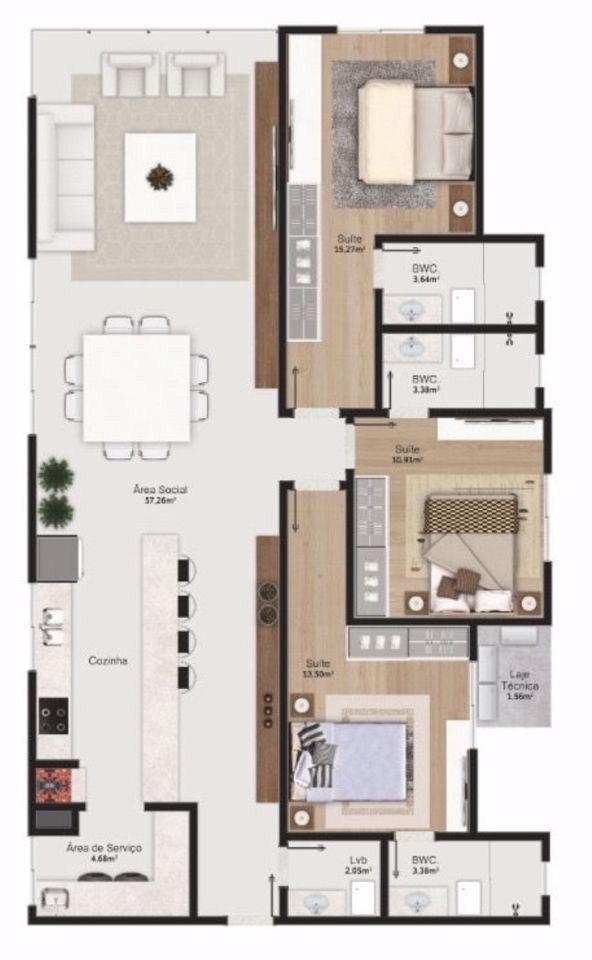 Apartamento, 3 quartos, 126 m² - Foto 9