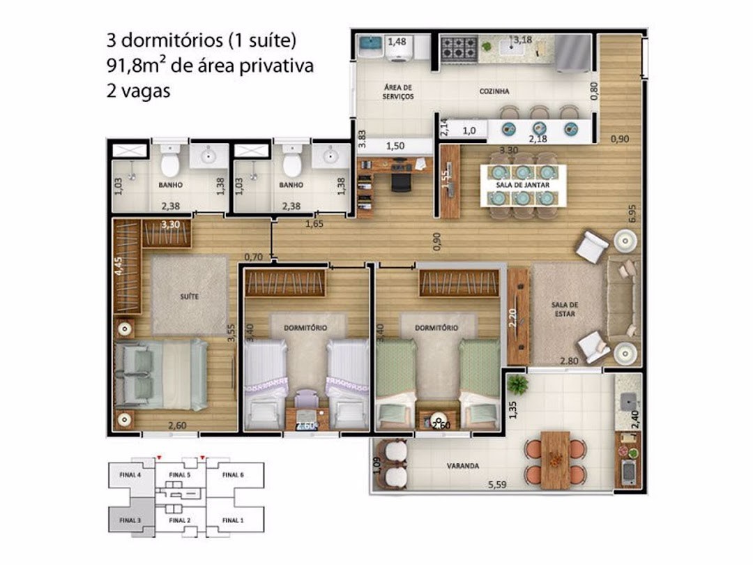 Apartamento, 4 quartos, 110 m² - Foto 6
