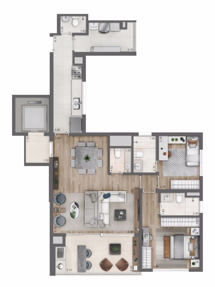 Apartamento, 3 quartos, 146 m² - Foto 16