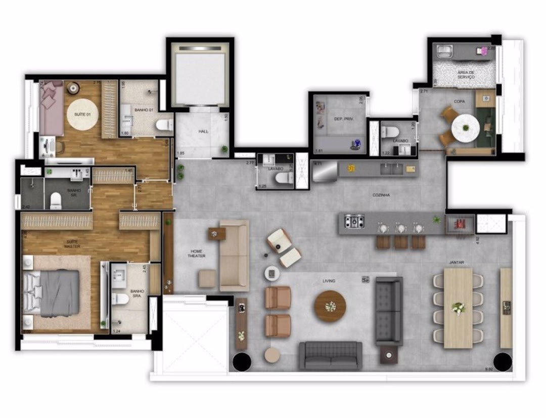 Apartamento, 3 quartos, 154 m² - Foto 9
