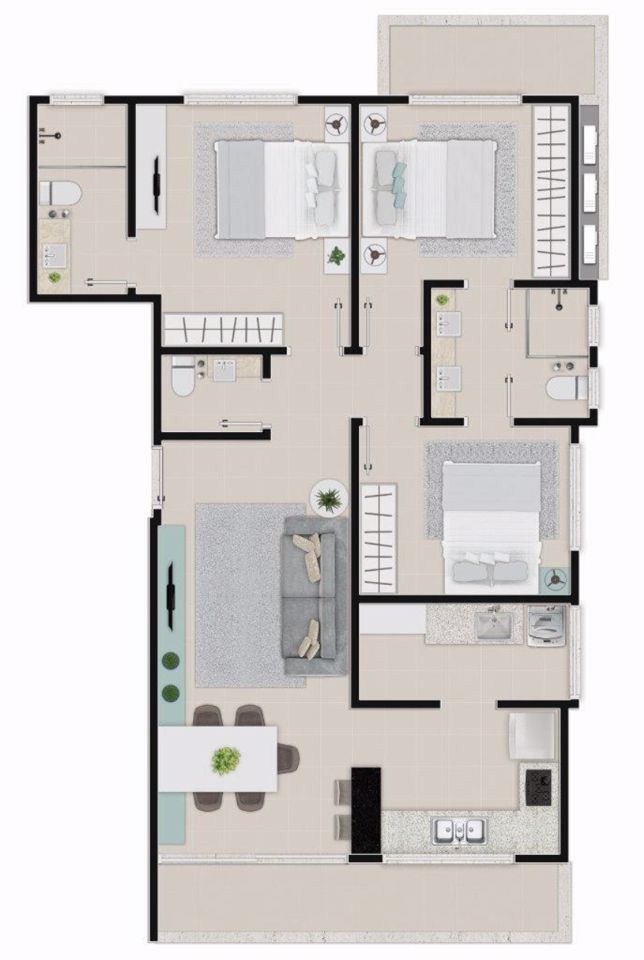 Apartamento, 3 quartos, 92 m² - Foto 8