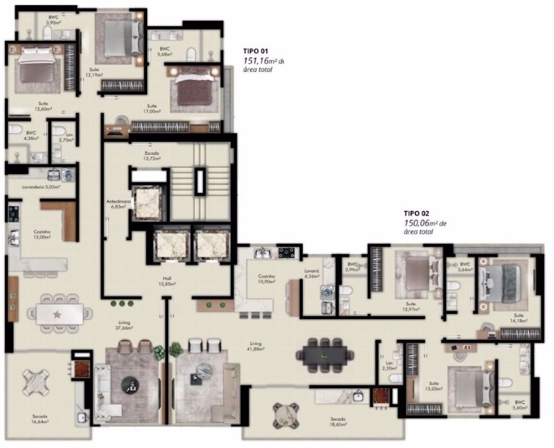 Apartamento, 3 quartos, 150 m² - Foto 13