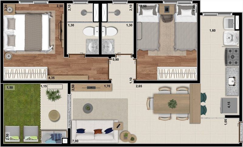 Apartamento, 2 quartos, 49 m² - Foto 23